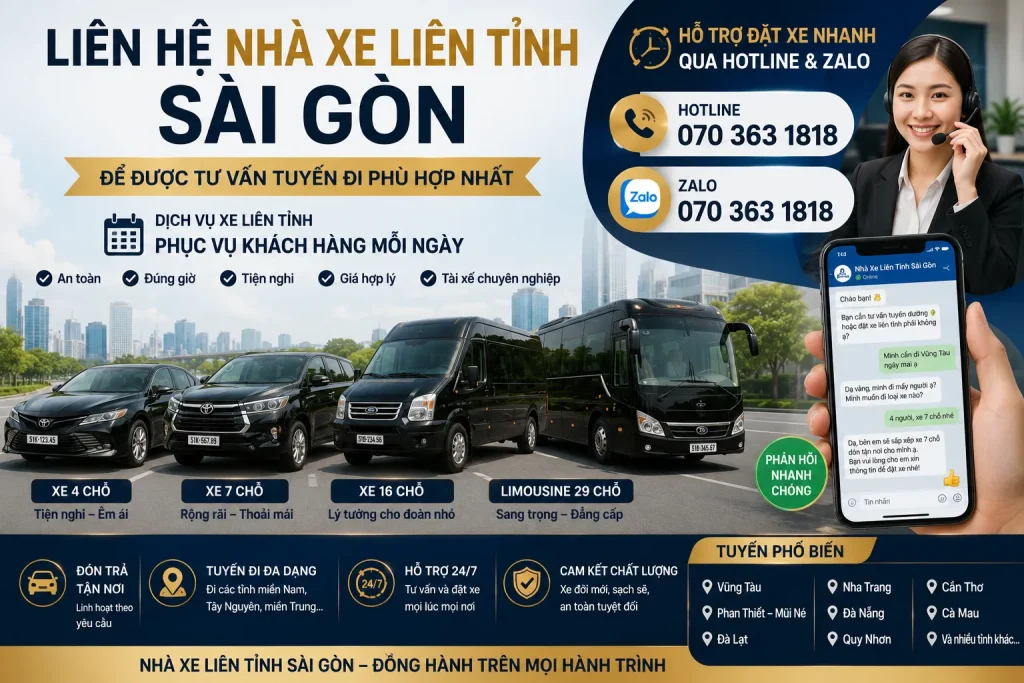 Nhà Xe Liên Tỉnh Sài Gòn Giá Tốt – Xe Đi Vũng Tàu, Đà Lạt, Miền Tây 10 1