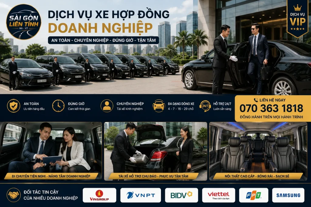 Cam kết đưa đón đúng giờ cho doanh nghiệp